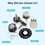 4pcs Carbon Film Rotary Taper Potentiometers 1K