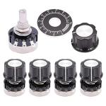 5PCS 5K Ohm Rotary Potentiometer with Knobs