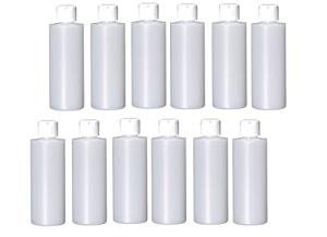 4 oz Plastic Flip Top Bottles - 12 Pack