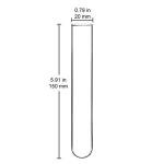 StonyLab Borosilicate Round Bottom Test Tubes (20 Pack)