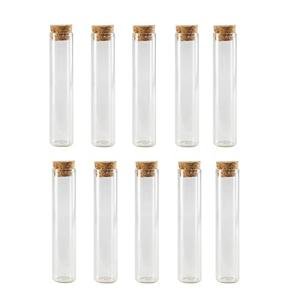 10 Pack Clear Glass Test Tubes with Cork Stoppers