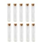 10 Pack Clear Glass Test Tubes with Cork Stoppers