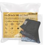 Bulk 100 Large 14"×20" Zip Plastic Bags