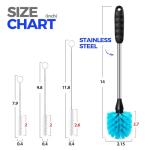 Holikme Stainless Steel Bottle Brush Cleaner Set