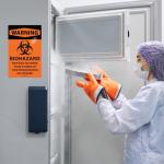 2 Pack - Biohazard Magnetic Sign for Refrigerators