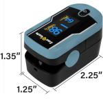 Zacurate 500F Pulse Oximeter with Lanyard - Blue