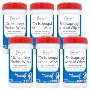 70% Isopropyl Alcohol Wipes - 6 Pack