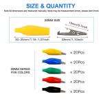 100 Pcs Alligator Clips with Insulation Covers