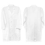 White Unisex Long Sleeve Lab Coat for Professionals
