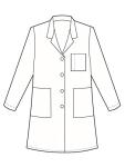 Women's 33" White Lab Coat - Meta 15000 XS