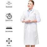 White Unisex Long Sleeve Lab Coat for Professionals