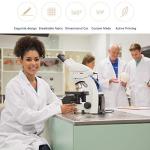 White Unisex Long Sleeve Lab Coat for Professionals