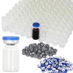 7ml Clear Glass Vials with Flip Caps - 100 Pack