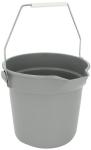 Heavy-Duty 10 qt Polypropylene Bucket - Gray