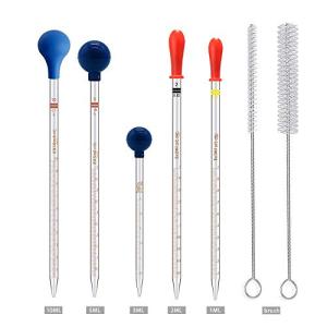 5PCS Graduated Glass Dropper Pipettes with Caps
