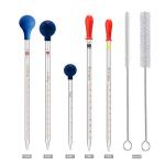 5PCS Graduated Glass Dropper Pipettes with Caps
