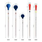 5PCS Graduated Glass Dropper Pipettes with Caps