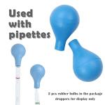 Blue 15ml Lab Pipet Rubber Bulb - 2 Pcs