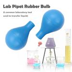 Blue 15ml Lab Pipet Rubber Bulb - 2 Pcs