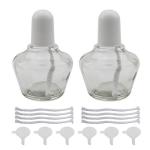 2 Pack 150ml Glass Alcohol Burner Lamp Set