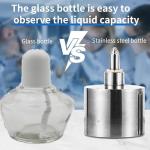 2 Pack 150ml Glass Alcohol Burner Lamp Set