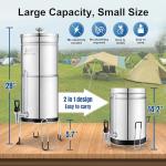 3-Gallon Stainless Steel Gravity Water Filter System