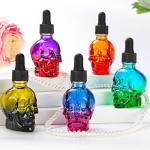 Skull Glass Dropper Bottles Set - 5PCS 1oz
