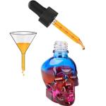 Skull Glass Dropper Bottles Set - 5PCS 1oz