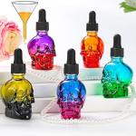 Skull Glass Dropper Bottles Set - 5PCS 1oz