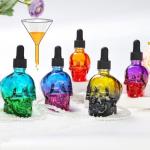 Skull Glass Dropper Bottles Set - 5PCS 1oz
