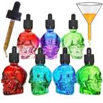 Skull Glass Dropper Bottles Set - 5PCS 1oz