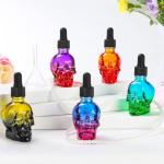 Skull Glass Dropper Bottles Set - 5PCS 1oz