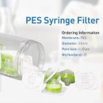 Sterile PES Syringe Filters 20 Pack, 0.22 µm