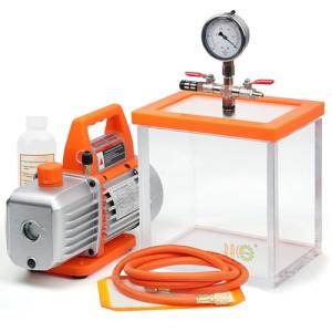 BACOENG 2 Gallon Vacuum Chamber and Pump Kit