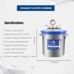3 Gallon Vacuum Chamber with Pump and Seals
