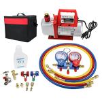 LuckyHigh HVAC A/C Refrigeration Kit with Vacuum Pump