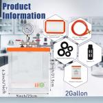 BACOENG 2 Gallon Vacuum Chamber and Pump Kit