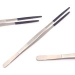 12" Stainless Steel Tweezers with Rubber Coated Tips