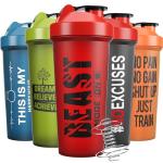 5-Pack 24 oz Protein Shaker Bottles - Dishwasher Safe