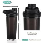 Lyeasw 24 OZ Leakproof Shaker Bottles - 2 Pack