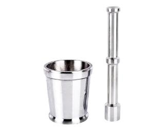 Stainless Steel Khalbatta and Mortar Set, No. 4