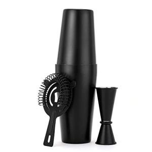 4-Piece Boston Cocktail Shaker Set - Matte Black
