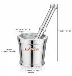 Stainless Steel Khalbatta and Mortar Set, No. 4