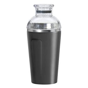 Insulated Cocktail Shaker with Strainer - 17oz Black