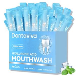 Alcohol-Free Hyaluronic Acid Mouthwash - 40 Travel Packs