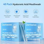 Alcohol-Free Hyaluronic Acid Mouthwash - 40 Travel Packs