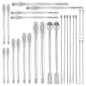 OLYCRAFT 26PCS Stainless Steel Lab Spatula Set