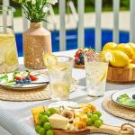 10 Hammered Glass Cocktail Cups, 16oz Clear