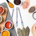 Colorful Mini Metal Spoons Set for Spices