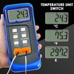 Digital K Type Thermocouple Thermometer for HVAC